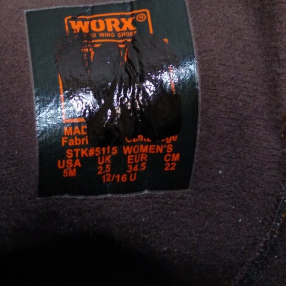 Red Wing Worx 5115 Women US 5M Work Steel Toe Slip Resistant Electrical Hazard - Picture 7 of 9